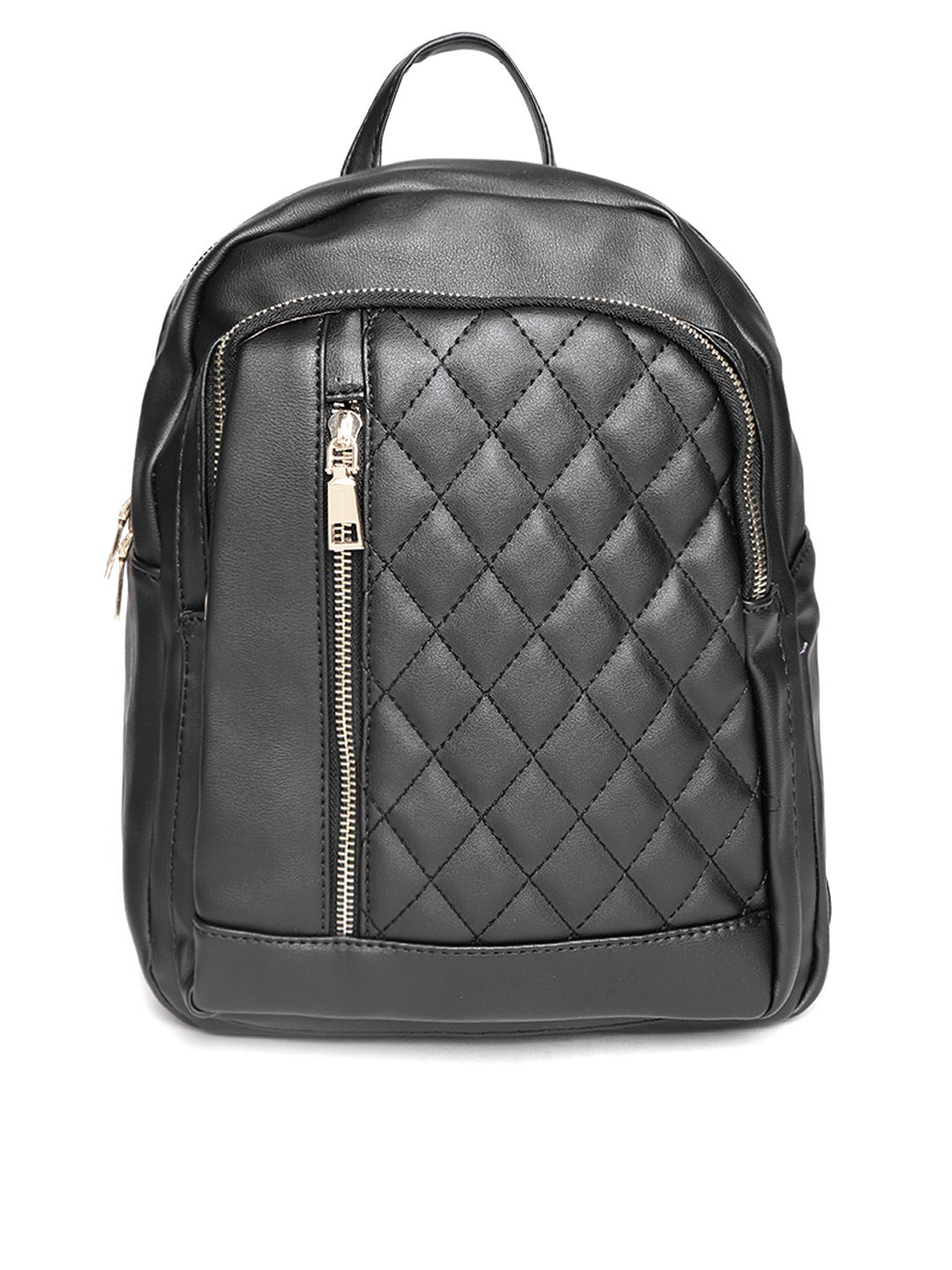 DressBerry Women Black Quilted Backpack Price in India
