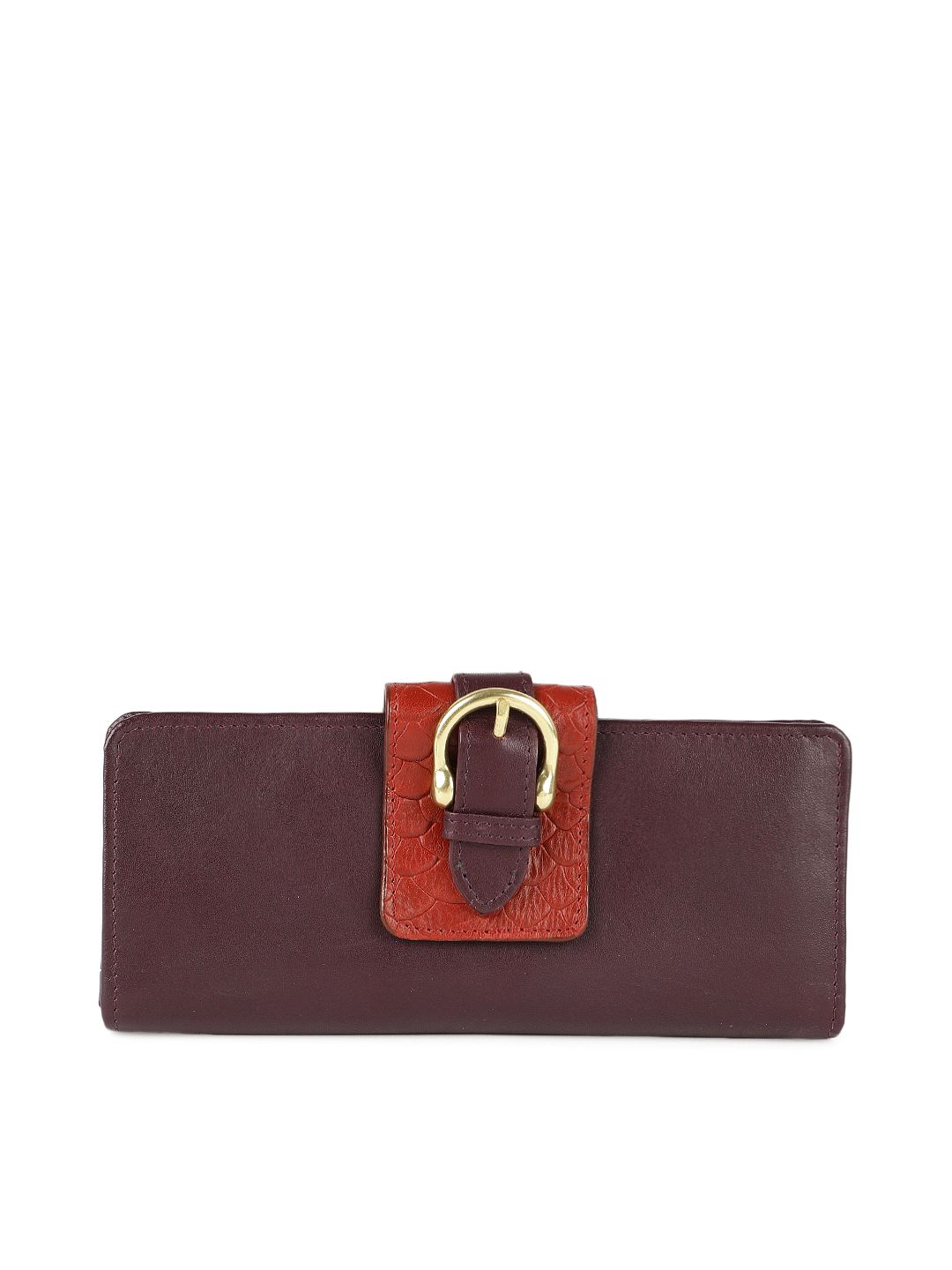 Hidesign Women Red Solid Leather Two Fold Wallet Price in India