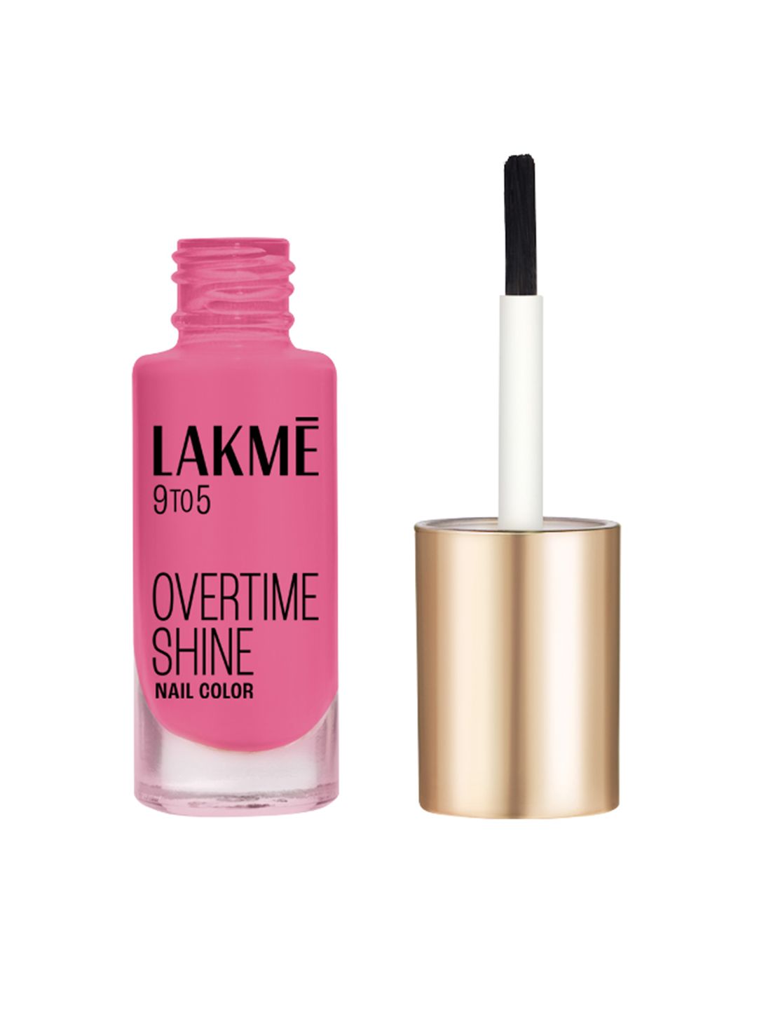 Lakme 9to5 Overtime Shine Glossy Long Lasting & Quick Dry Nail Color 6ml - Pink Pace