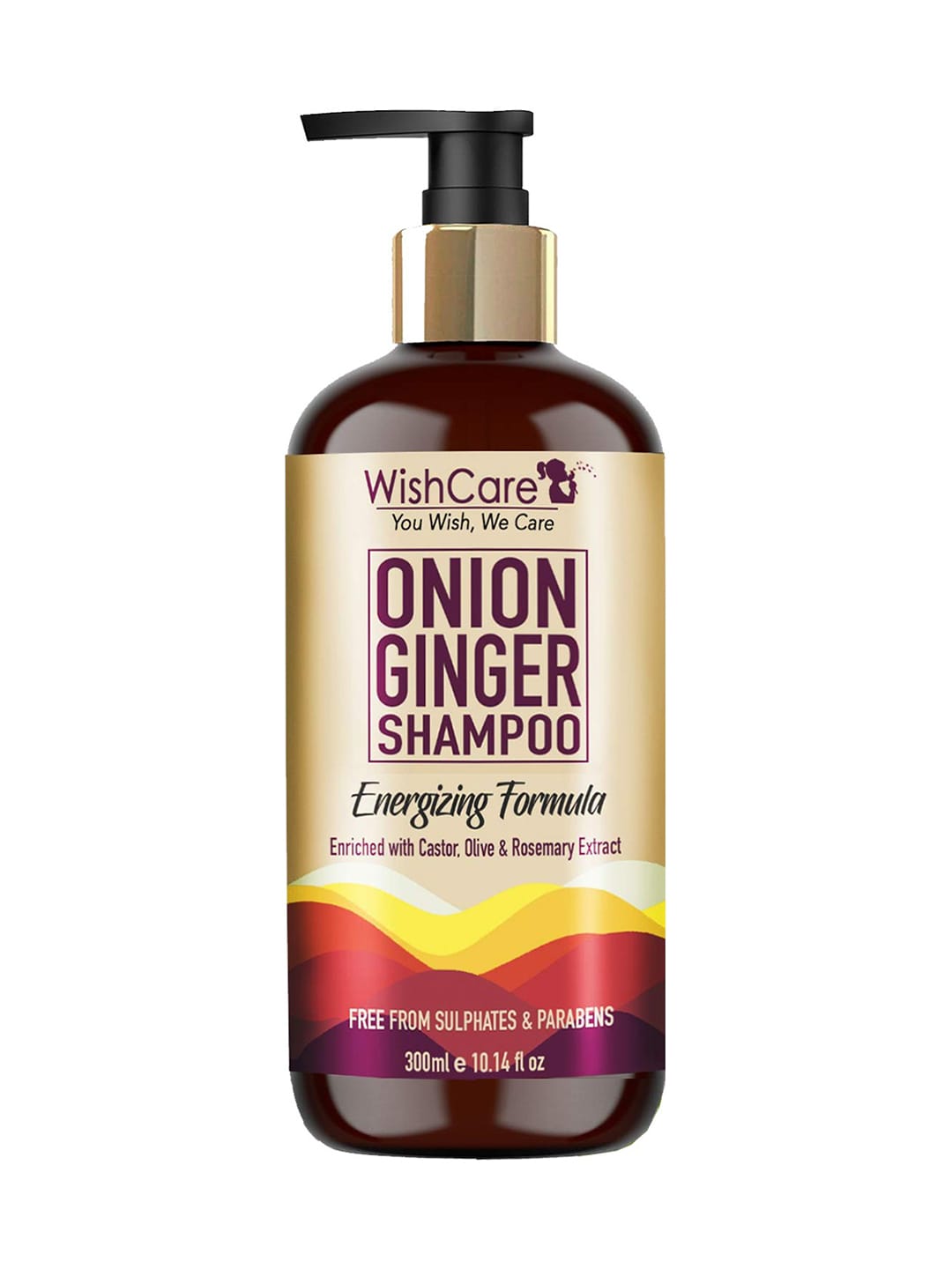 WishCare Onion Ginger Shampoo - Strengthening Formula - for All Hair Types 300 ml Price in India