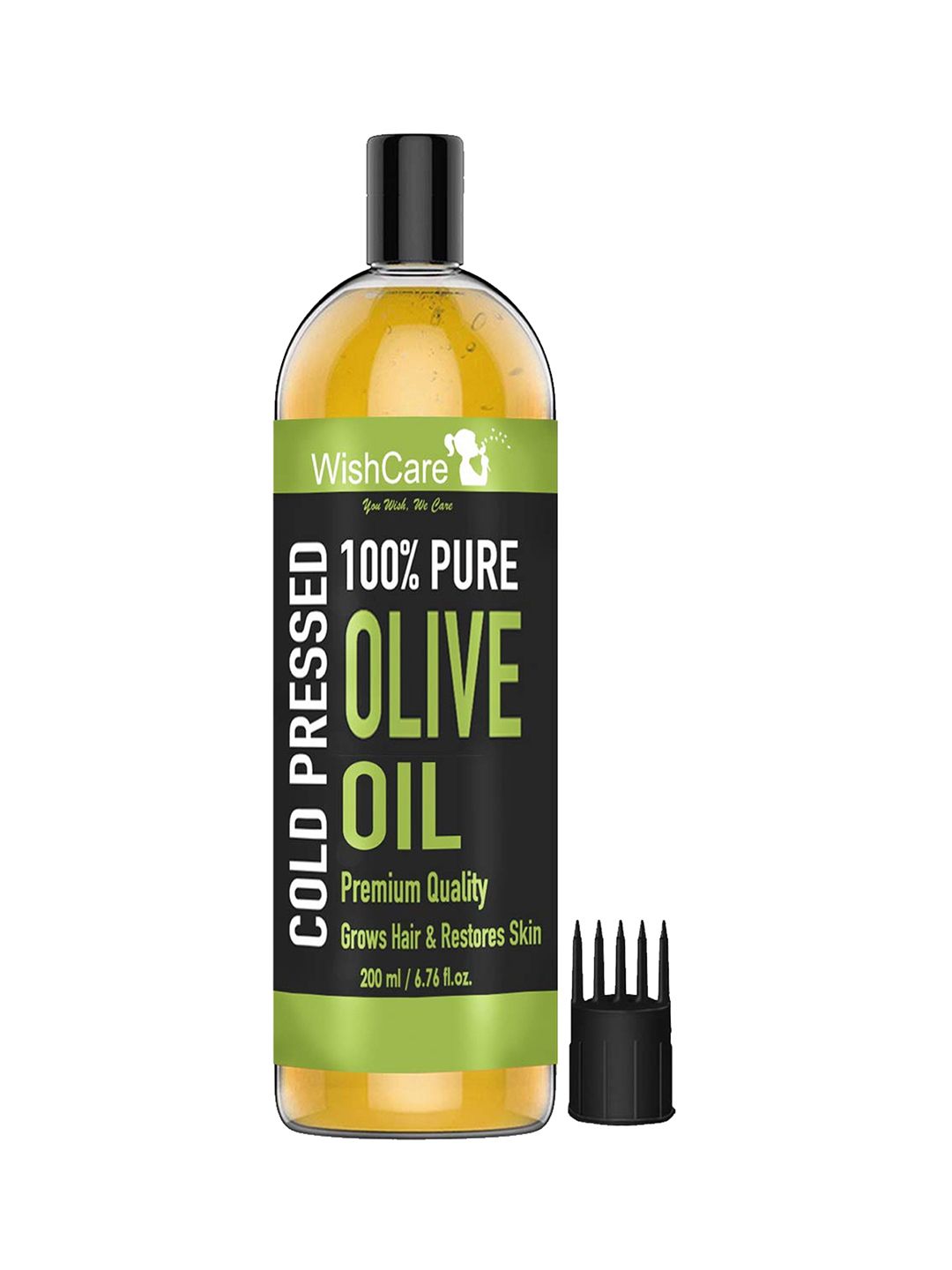 WishCare Pure Coldpressed Olive Oil for Healthy Hair and Glowing Skin 200 ml Price in India