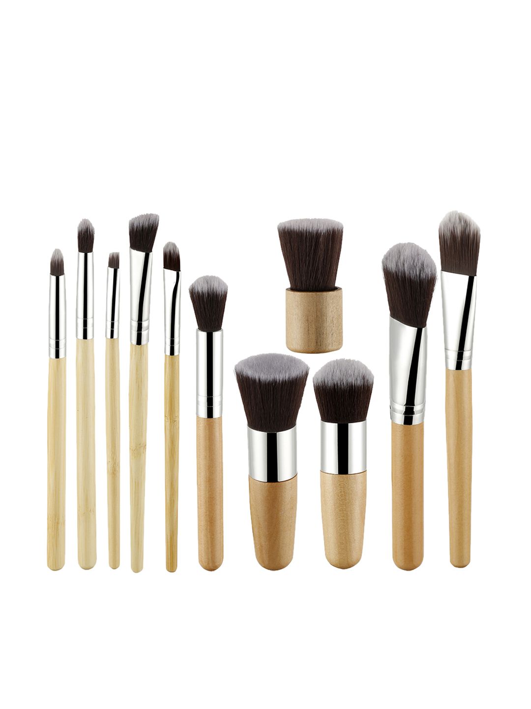 Foolzy Makeup Brushes - Set of 11 - Beige Price in India