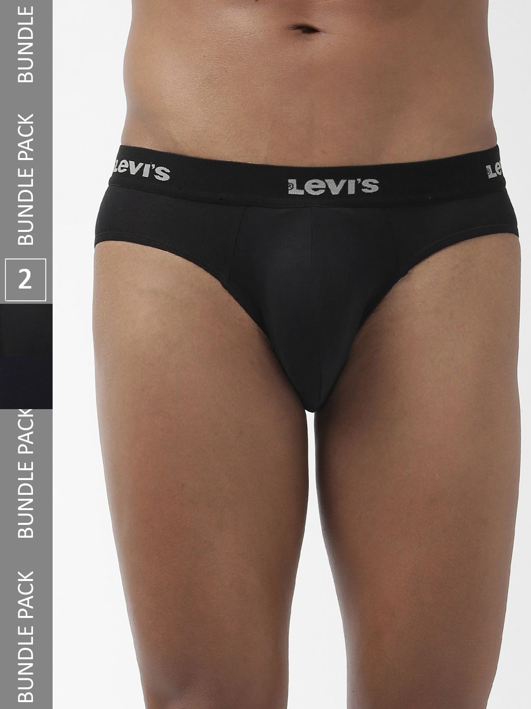 Levis Men Pack of 2 Solid Cotton Ultrasoft Waistband Brief with Smartskin Technology