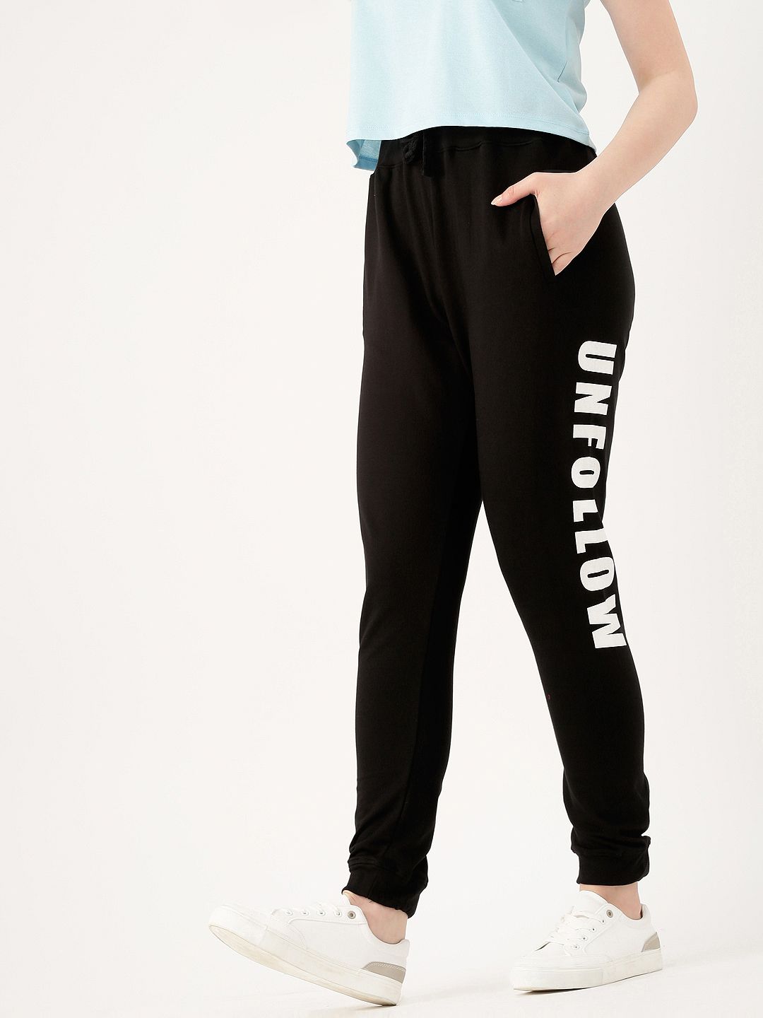 DressBerry Women Black Solid Regular Fit Joggers Price in India