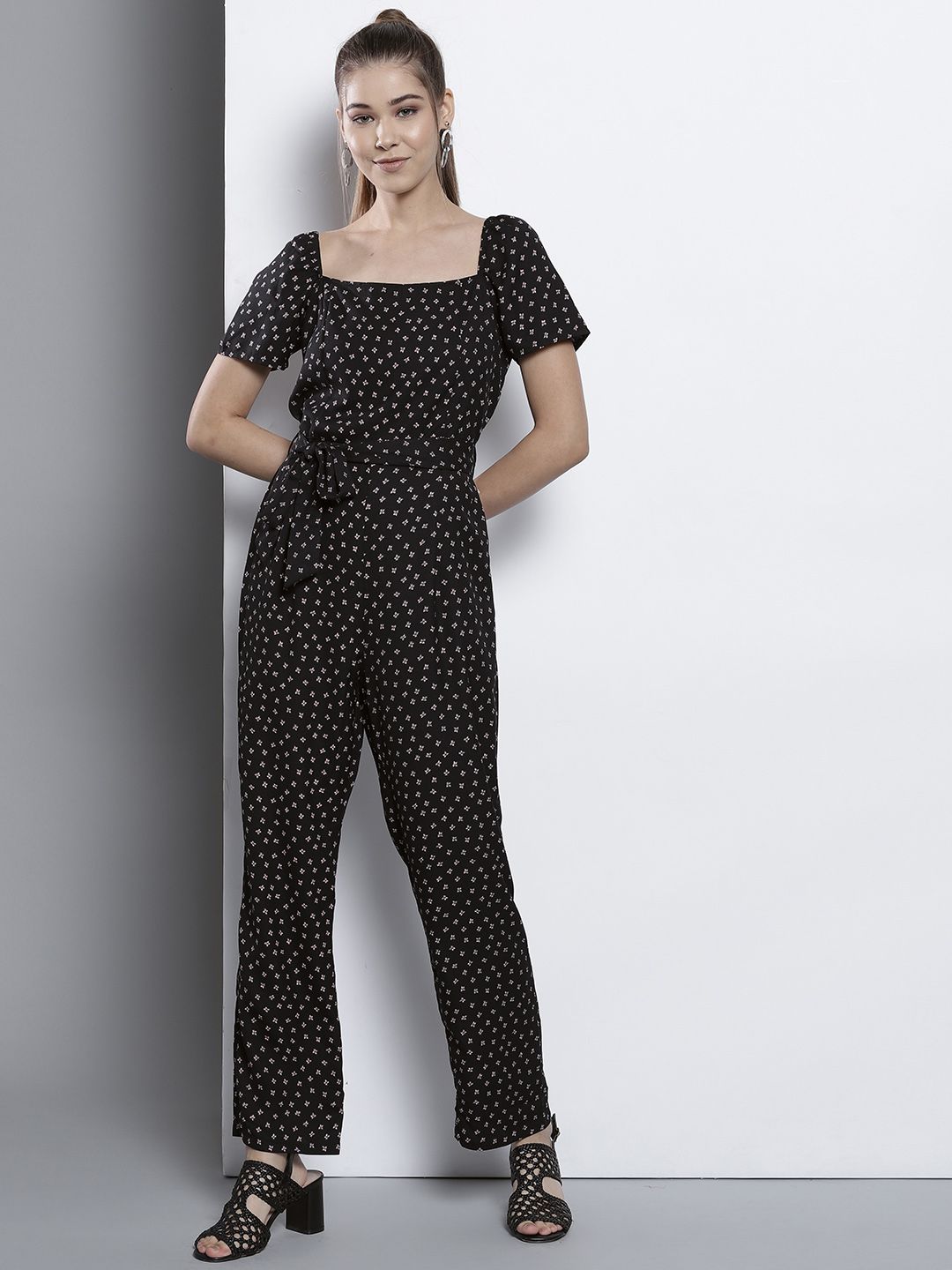 Printed Jumpsuit Women Basic Blackamp; Pink Dorothy Perkins WHI29ED