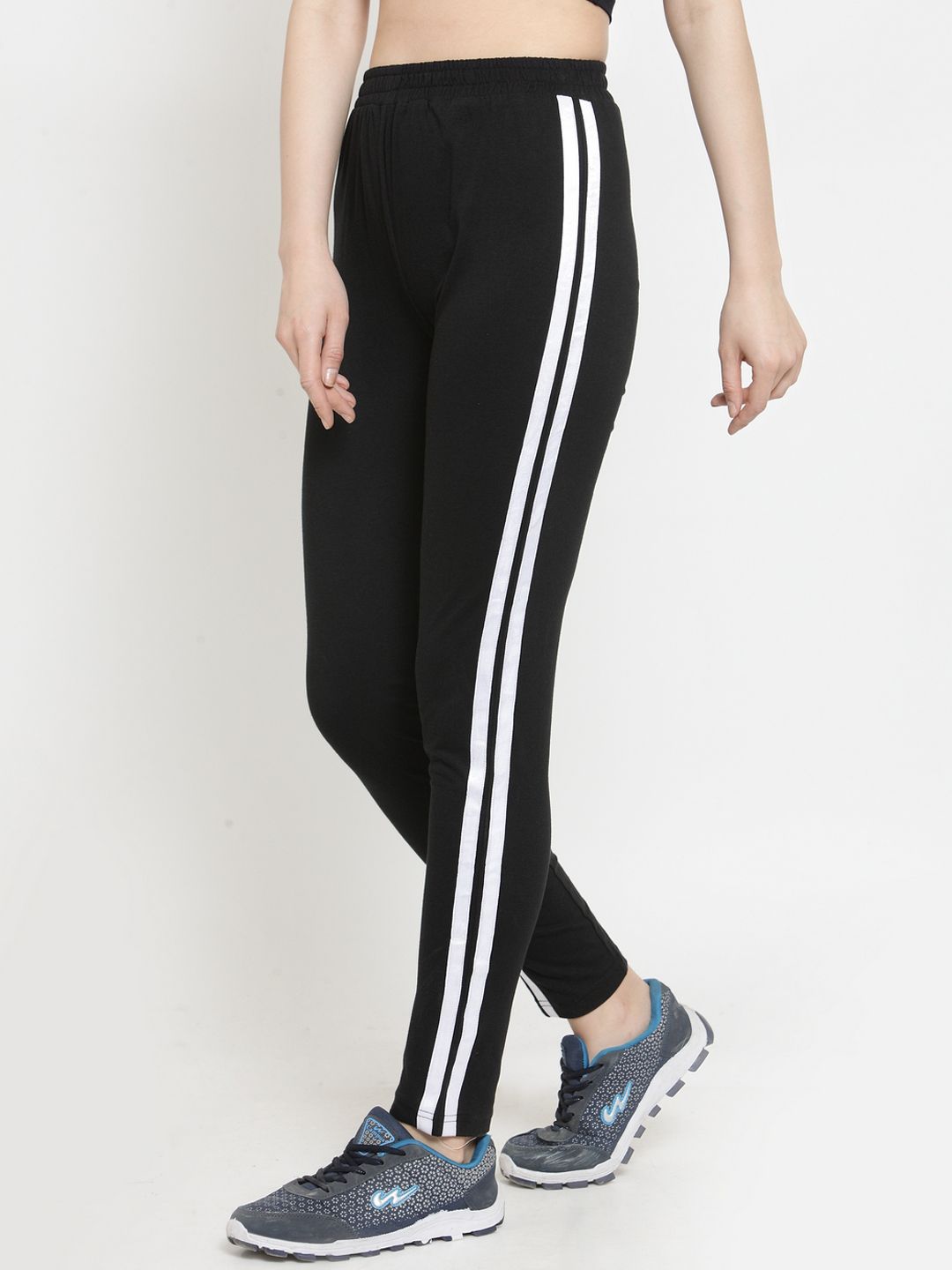 Boston Club Women Black Solid Slim-Fit Track Pants Price in India