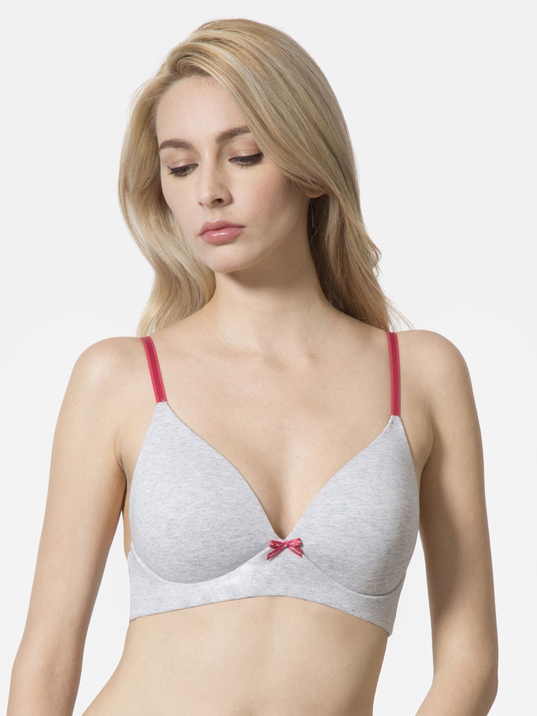 Van Heusen Grey Melange Solid Lightly Padded Live-In Antibacterial Bra ILIBR1CSSK4511007 Price in India