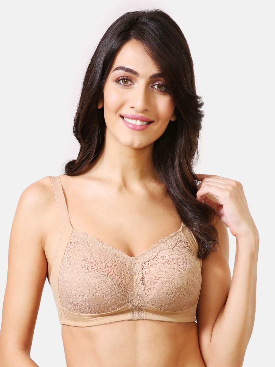 Van Heusen Beige Lace Non-Wired Non Padded Everyday Soft Cup Bra ILIBR1LXSWW3722004 Price in India