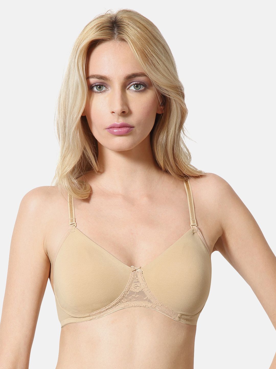 Van Heusen Beige Solid Non-Wired Non Padded Seamless Shaper Bra ILIBR1CSSWW3711001 Price in India