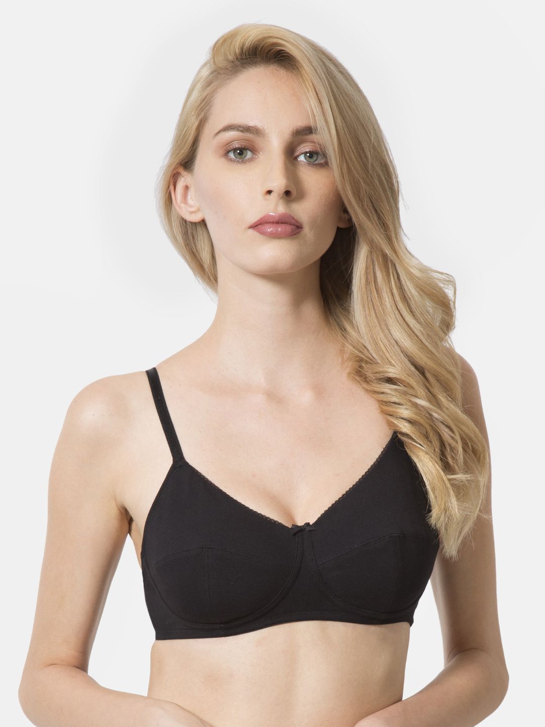 Van Heusen Black Solid Non-Wired Non Padded Everyday Bra ILIBR1ACSSXD11005 Price in India