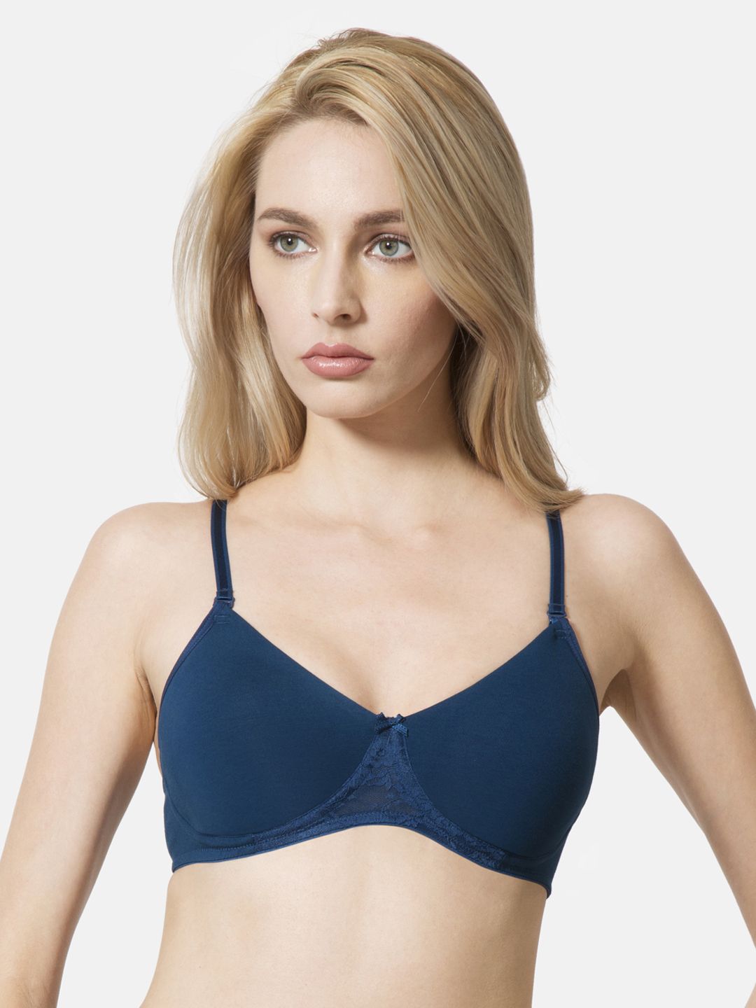 Van Heusen Blue Solid Non-Wired Non Padded Seamless Shaper Bra ILIBR1CSSWW611001 Price in India