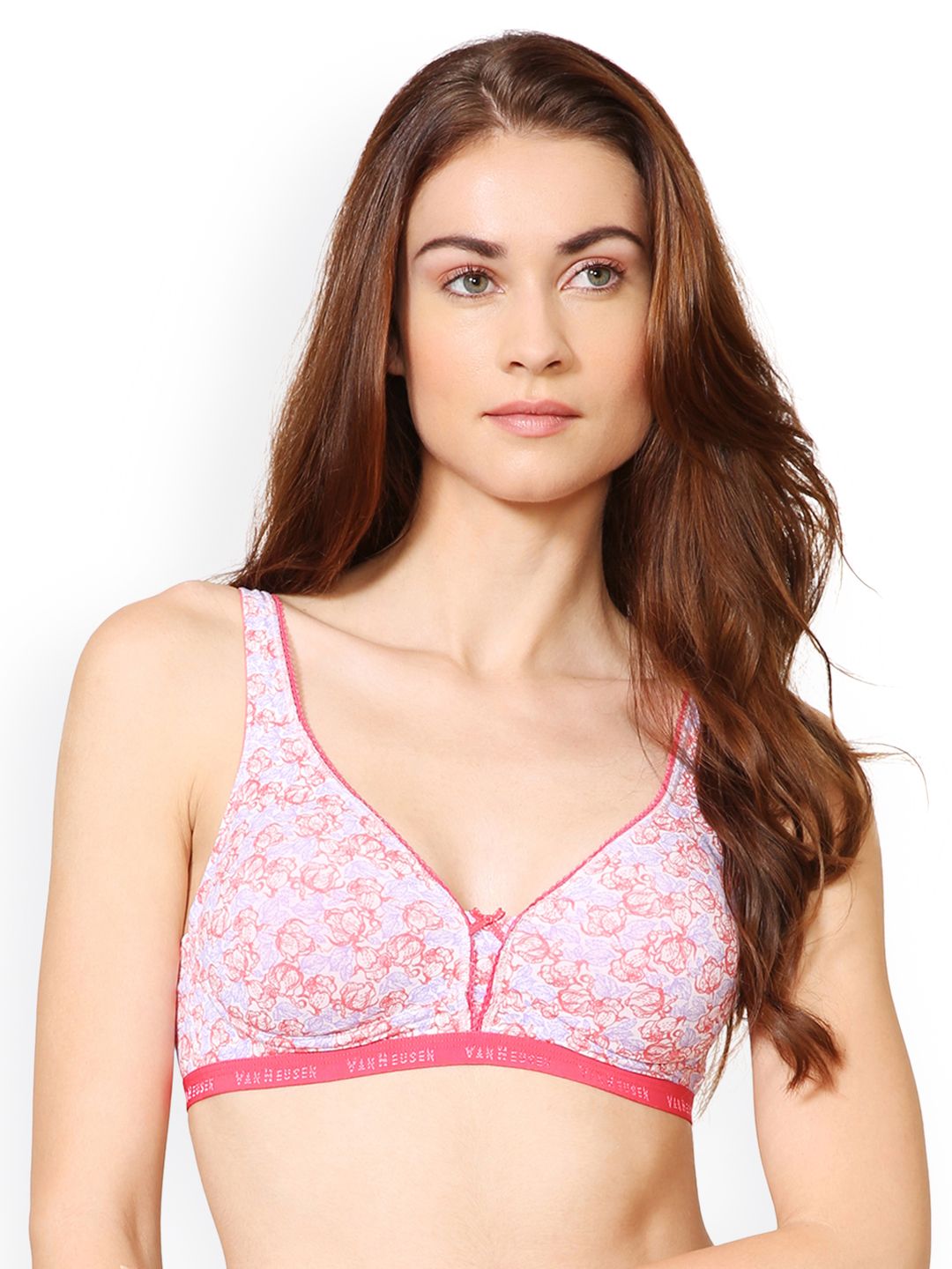 Van Heusen Pink Printed Non-Wired Non Padded Everyday Soft Cup Bra ILIBRACSPWW8011010 Price in India