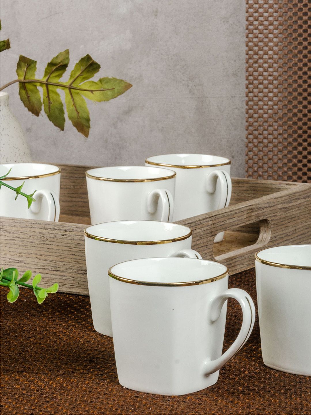 SONAKI White Solid Bone China Set Price in India