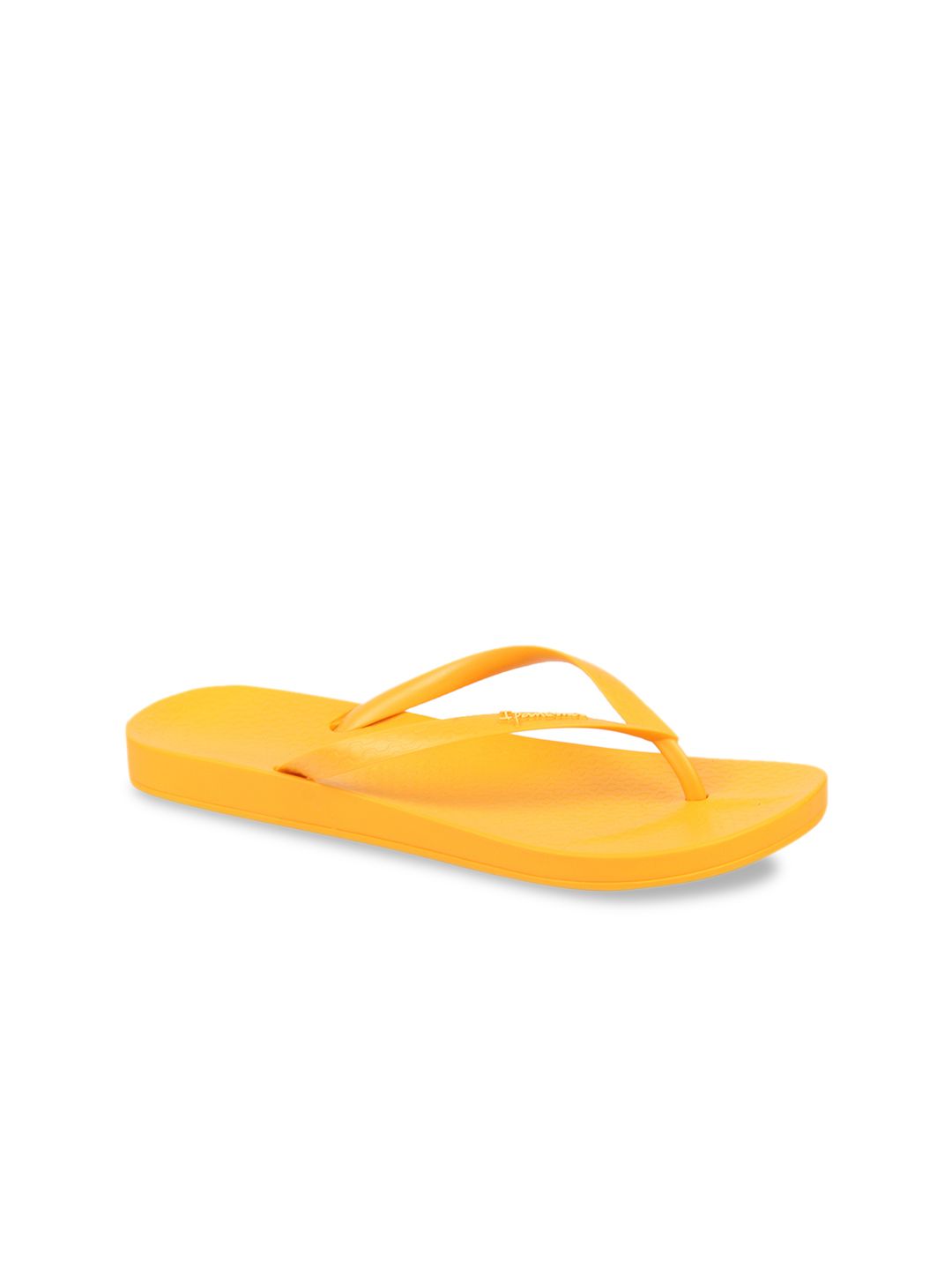 iPanema Women Yellow Textured Thong Flip-Flops Price in India