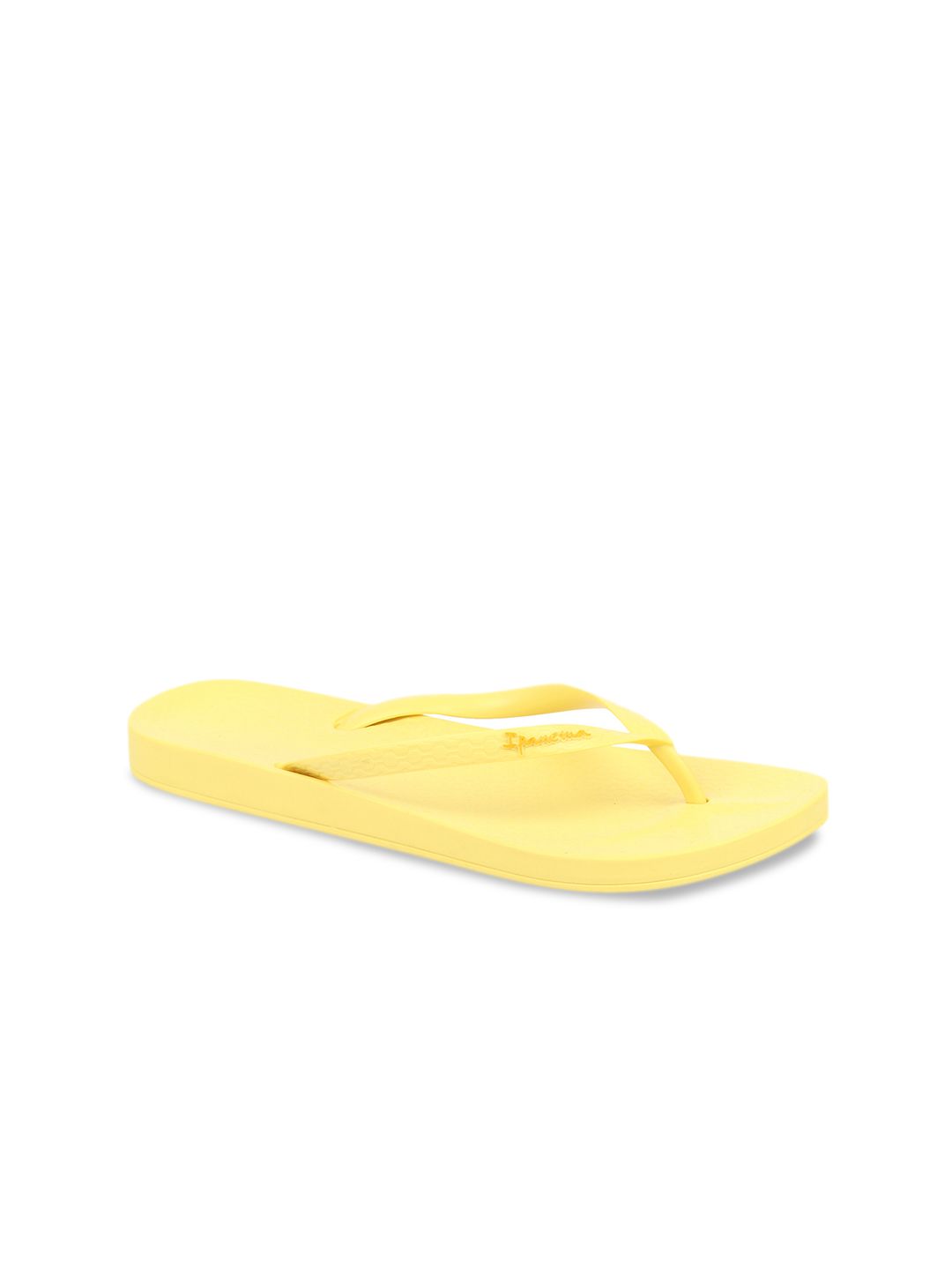 iPanema Women Yellow Solid Thong Flip-Flops Price in India