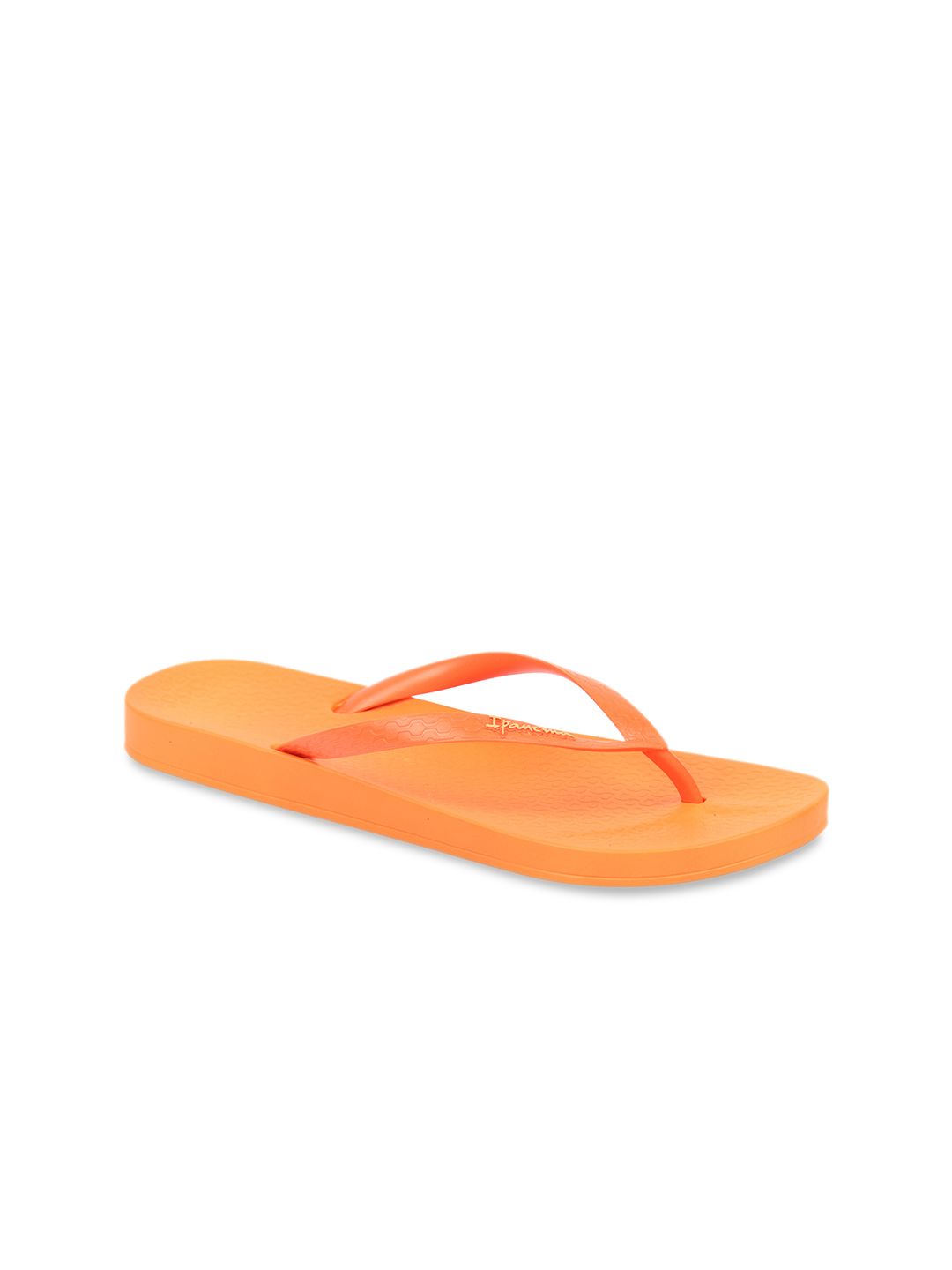 iPanema Women Orange Textured Thong Flip-Flops