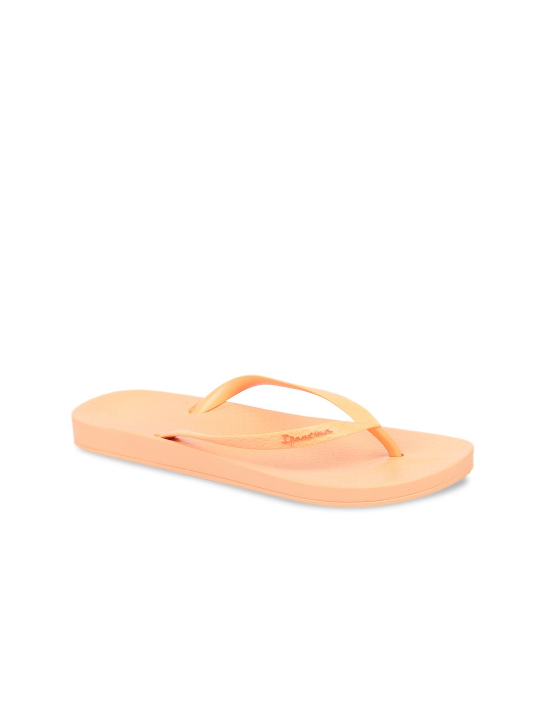 iPanema Women Orange Solid Thong Flip-Flops Price in India