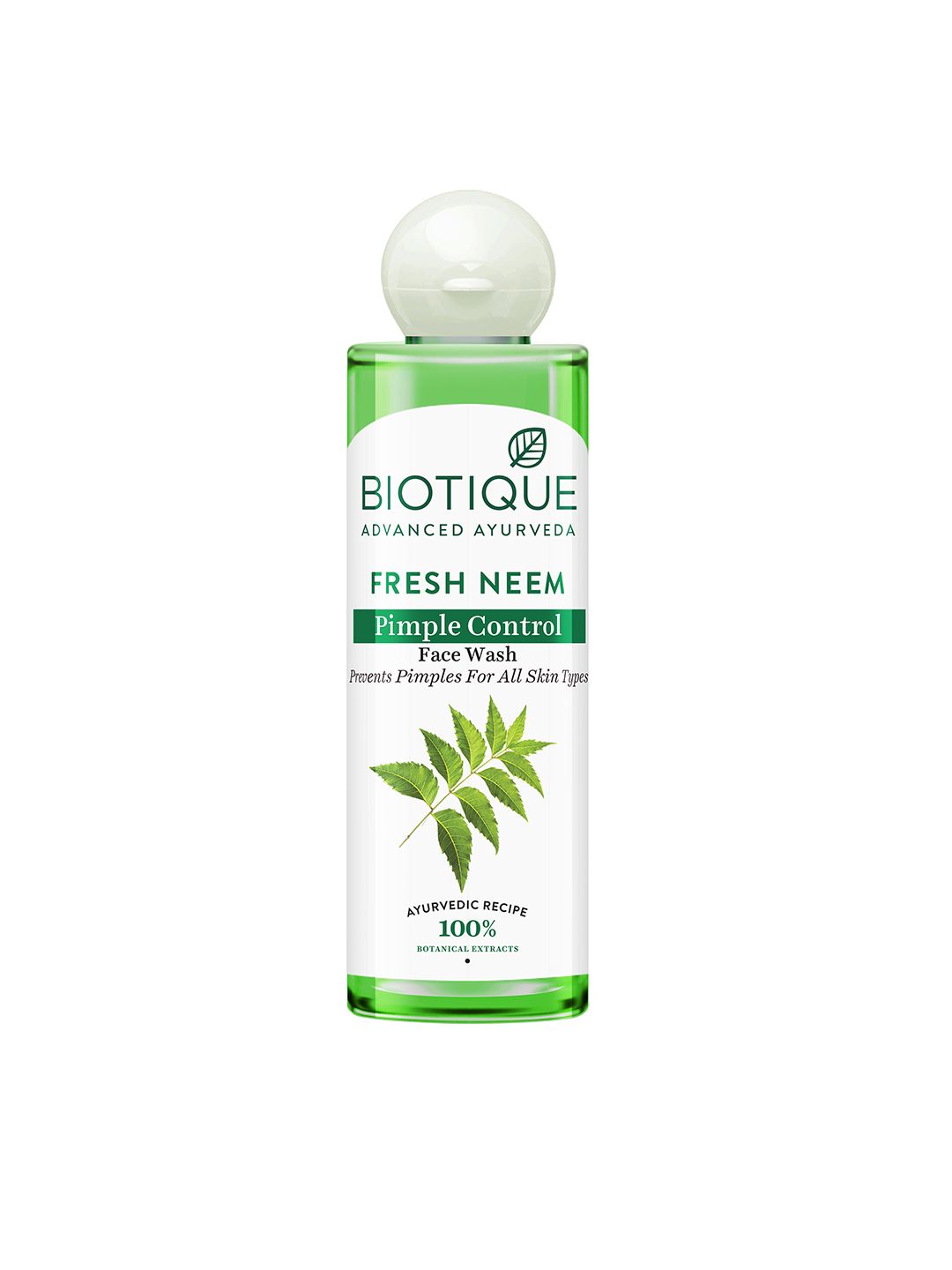 Biotique Fresh Neem Pimple Control Face Wash To Target Oily Acne Prone Skin - 200ml