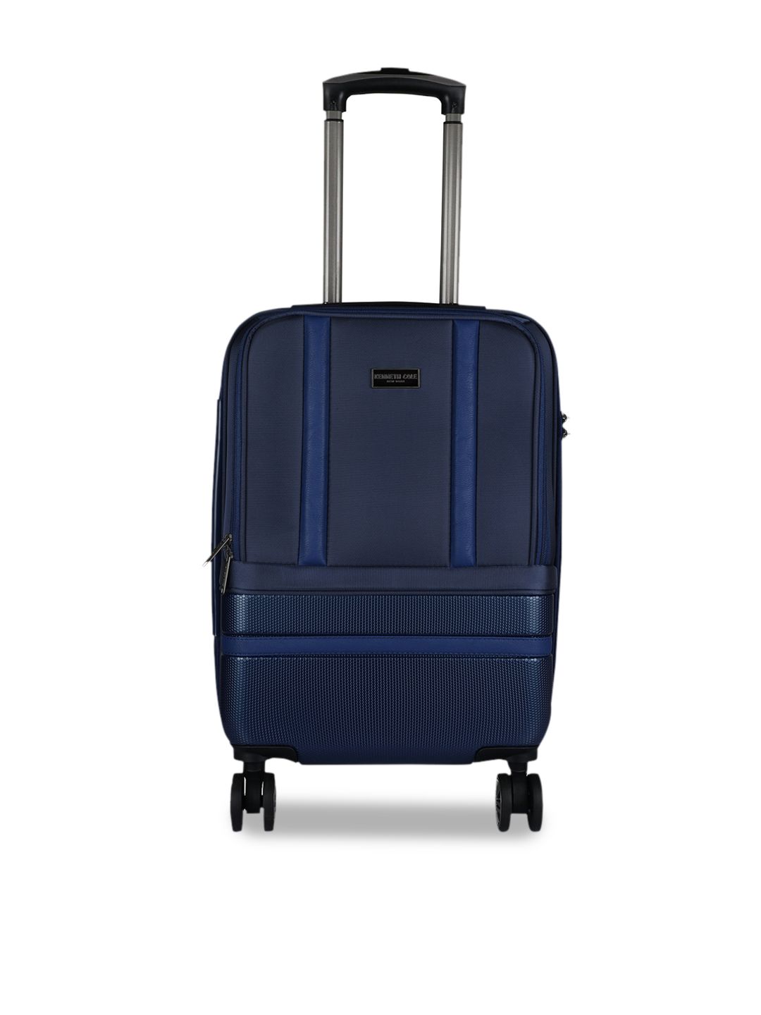 Kenneth Cole Navy Blue Solid Large Trolley Bag Price in India