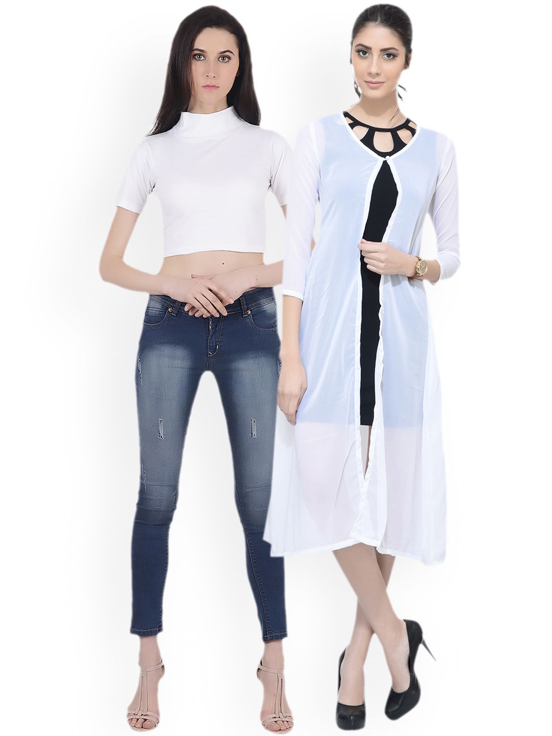 SCORPIOUS Women Pack of Shrug & Top Price in India