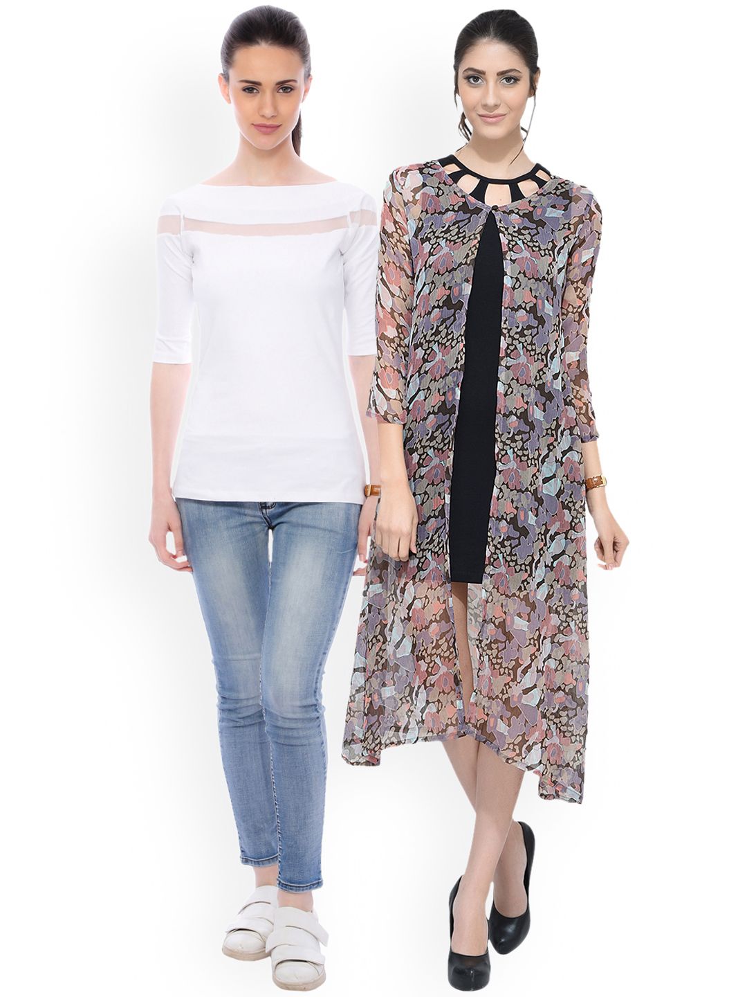 SCORPIOUS Women Pack of Shrug & Top Price in India