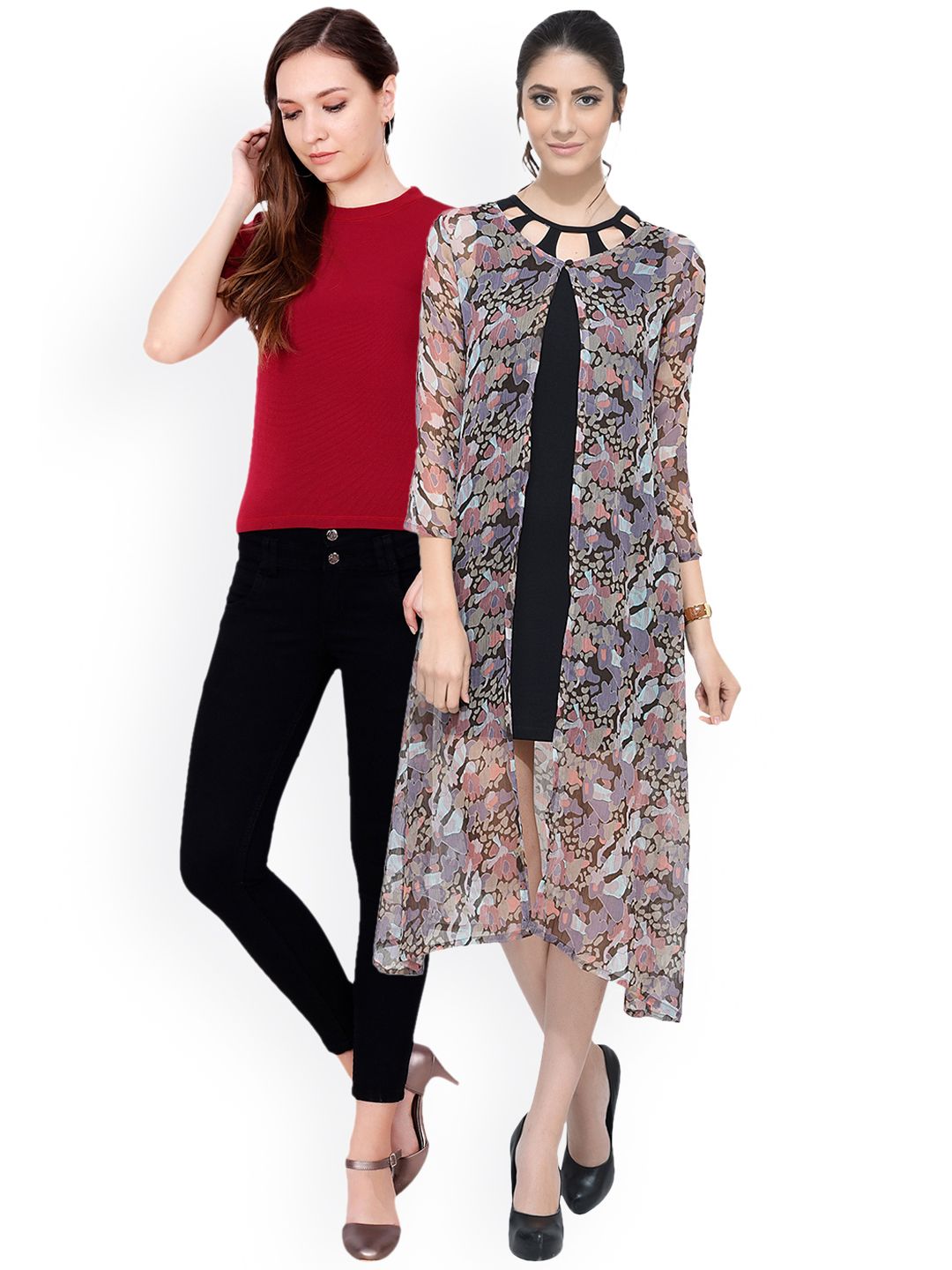 SCORPIOUS Women Pack of Shrug & Top Price in India