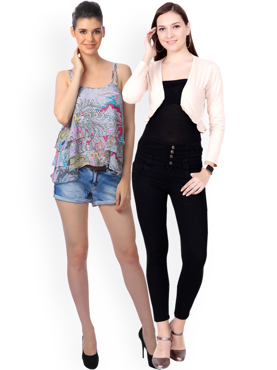 SCORPIOUS Women Pack of Shrug and Top Price in India