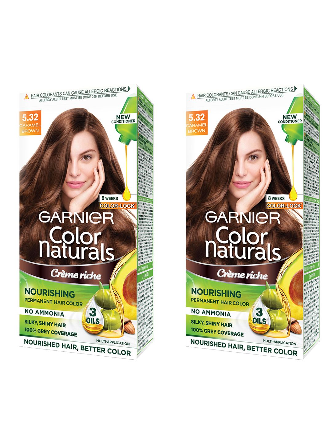 Garnier Women Set of 2 Caramel Brown Color Naturals Hair Colour 5.32 Price in India