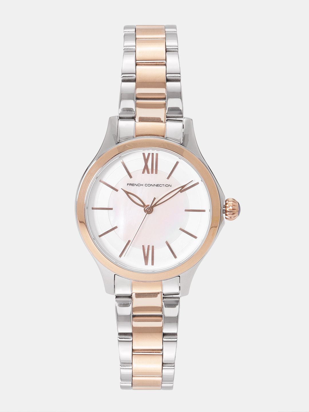French Connection Women Off-White Analogue Watch FCS1009SRGM Price in India