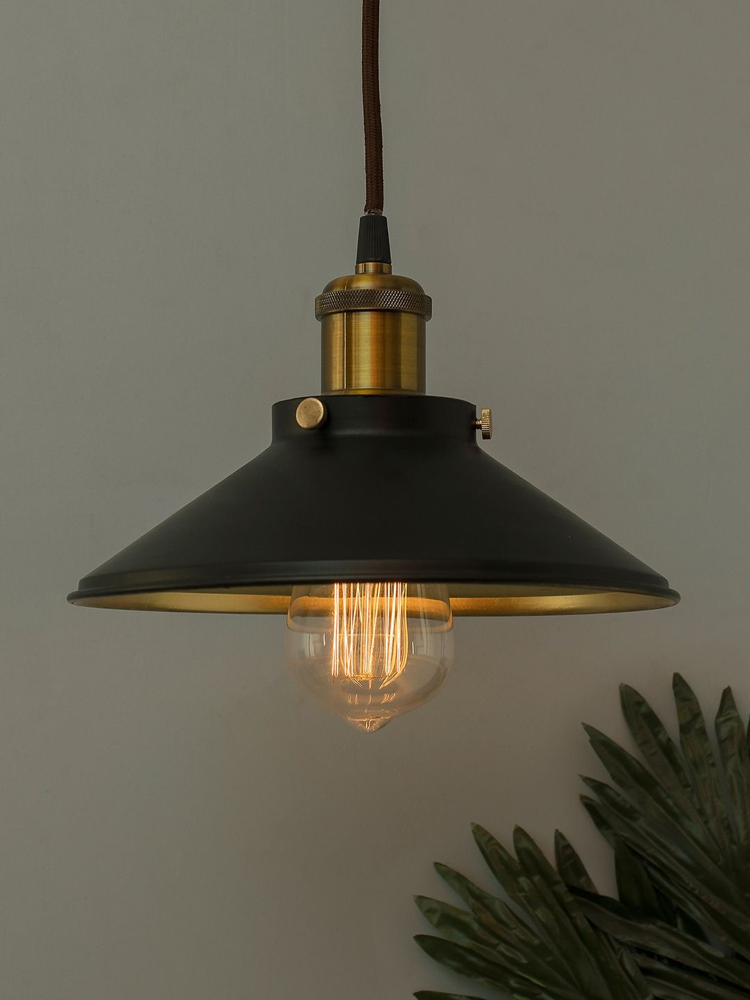 Homesake Black Solid Handcrafted Pendant Lamp Price in India