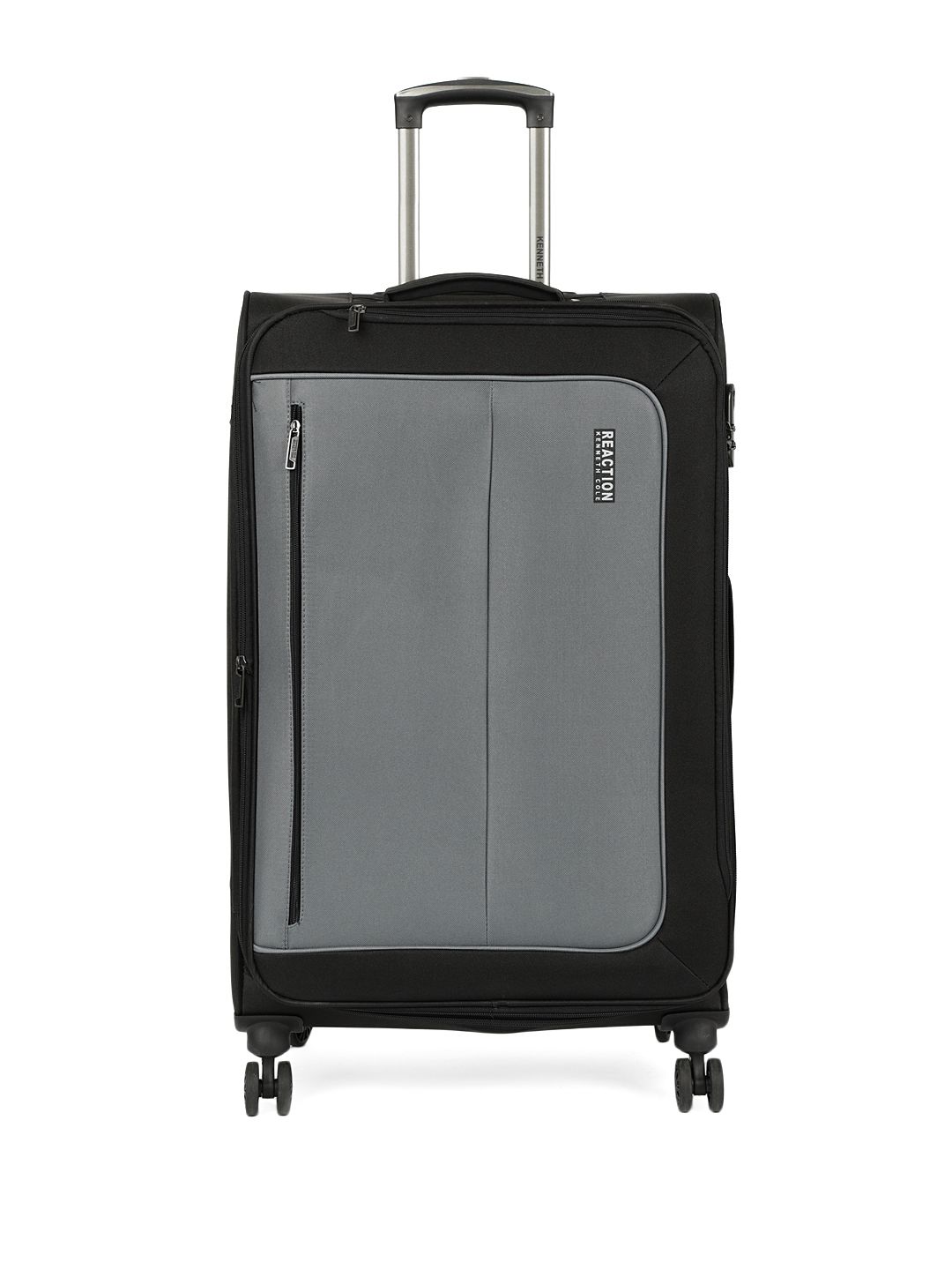 Kenneth Cole Unisex Black & Grey Colourblocked Reaction 28" Large Trolley Suitcase Price in India
