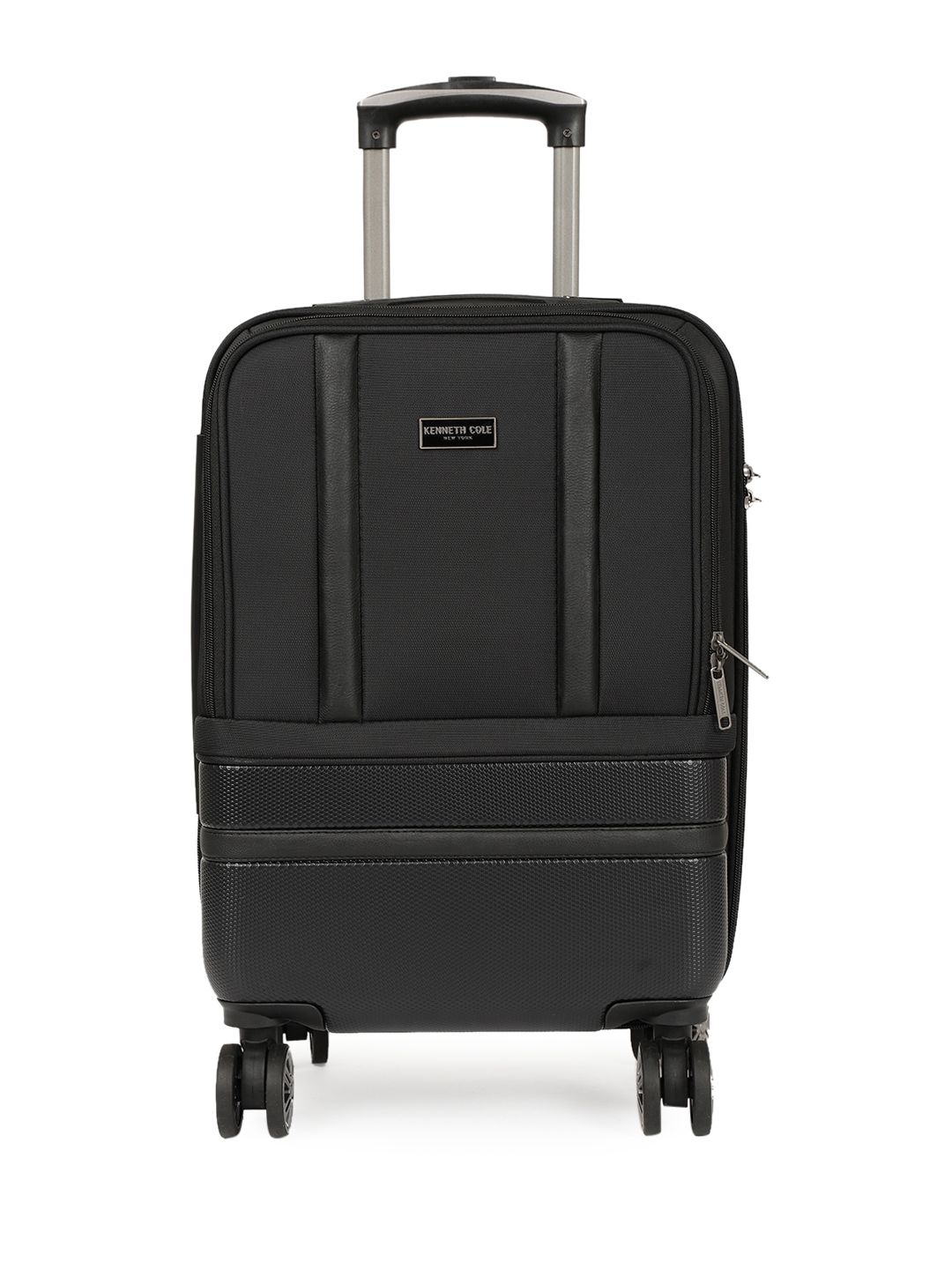 Kenneth Cole New York Black Textured 20" Cabin Trolley Suitcase Price in India