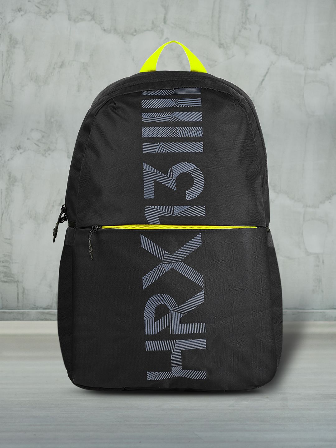 HRX by Hrithik Roshan Unisex Black Solid Brand Logo Lifestyle Backpack Price in India