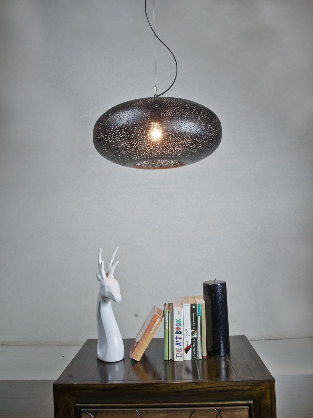 THE LIGHT STORE Black Spherical Hanging Light Price in India