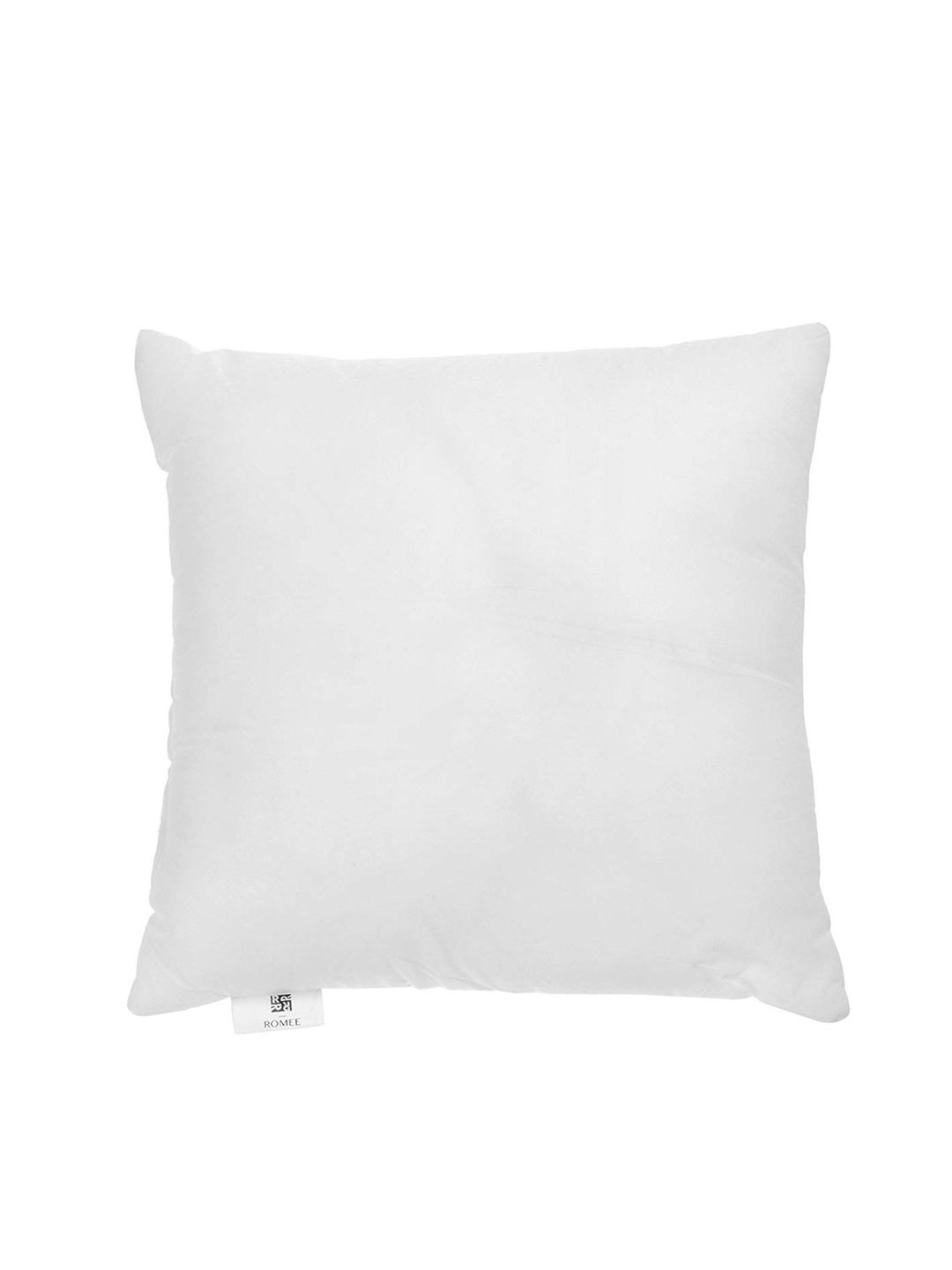 ROMEE White Solid Microfibre Square Cushion Price in India