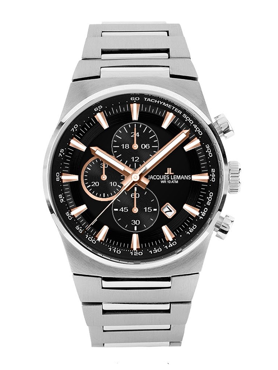 Buy Jacques Lemans Men Black Analogue Watch 1-1734A - Watches for