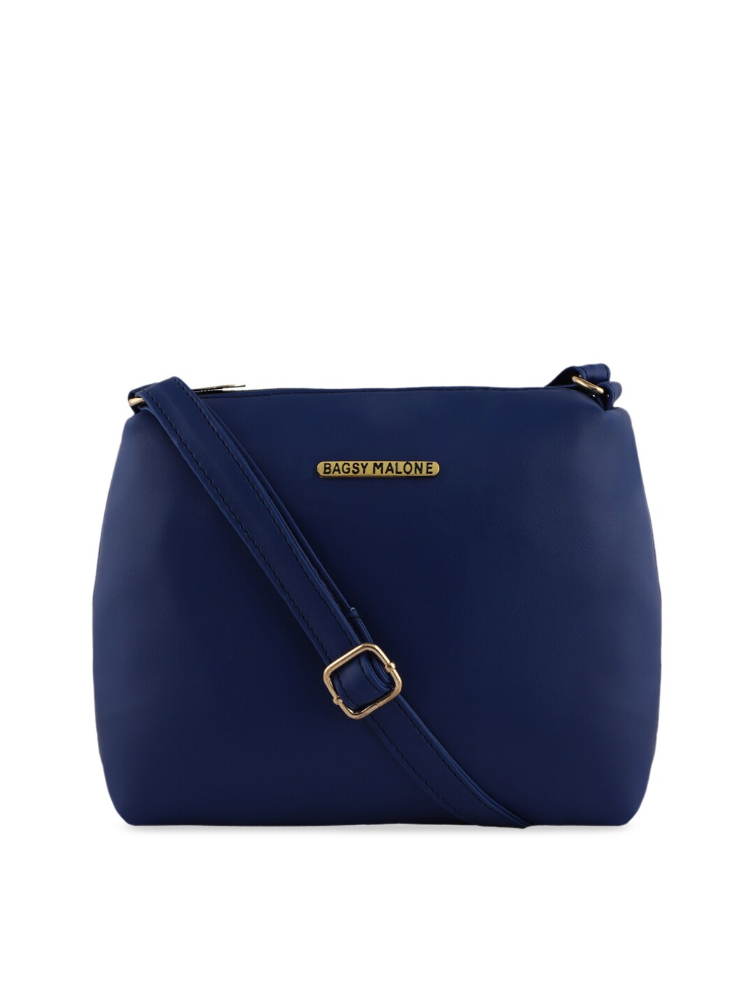 Bagsy Malone Navy Blue Solid Sling Bag Price in India