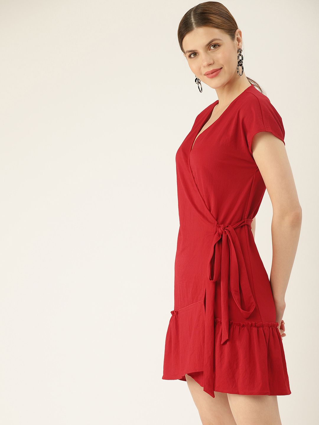 mango red wrap dress Buy MANGO Women Solid Red Wrap Dress - Dresses for Women 9432783