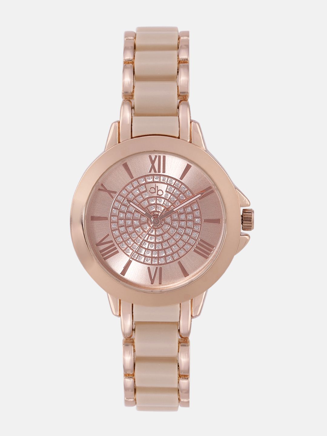 DressBerry Women Rose Gold-Toned Shimmer Analogue Watch MFB-PN-WTH-S5740 Price in India