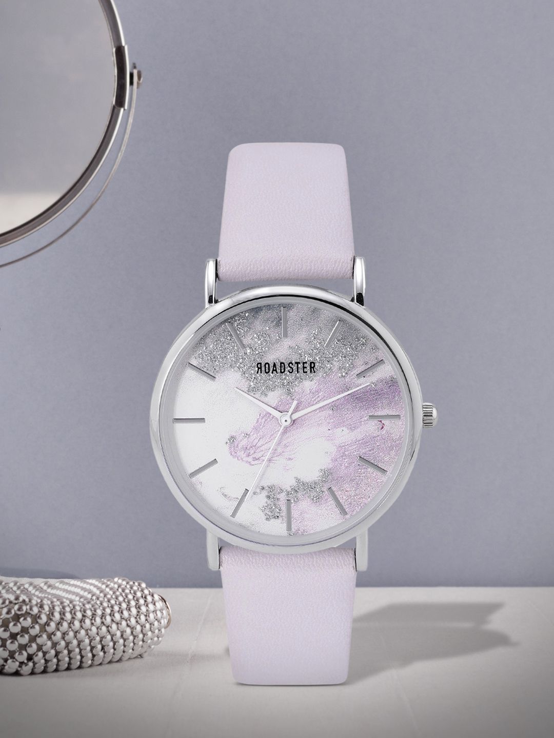 The Roadster Lifestyle Co Women Off-White & Lavender Analogue Watch MFB-PN-PF-DK2567 Price in India