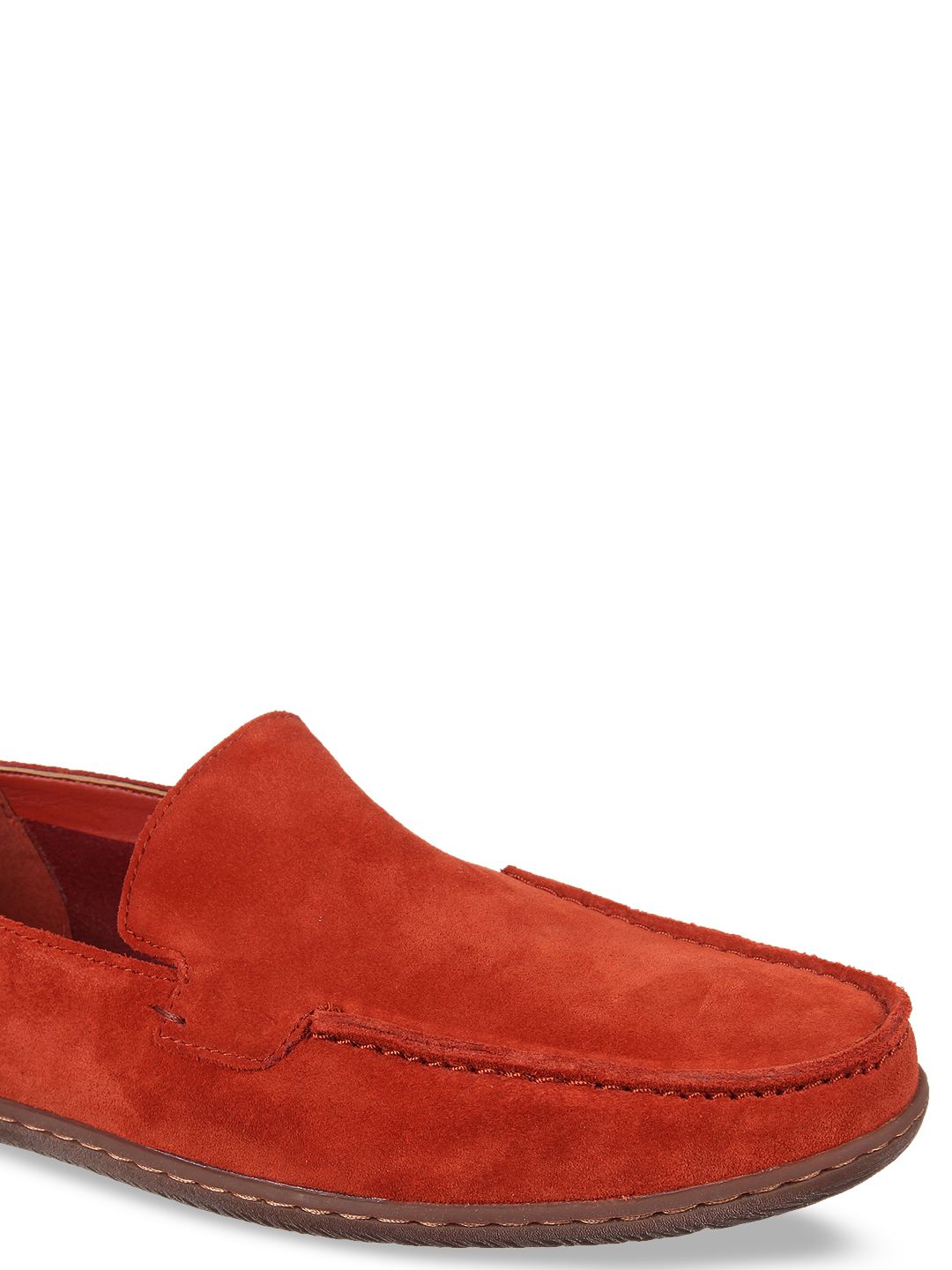 Buy Clarks Men Red Leather Loafers - Casual Shoes for Men  display picture 3