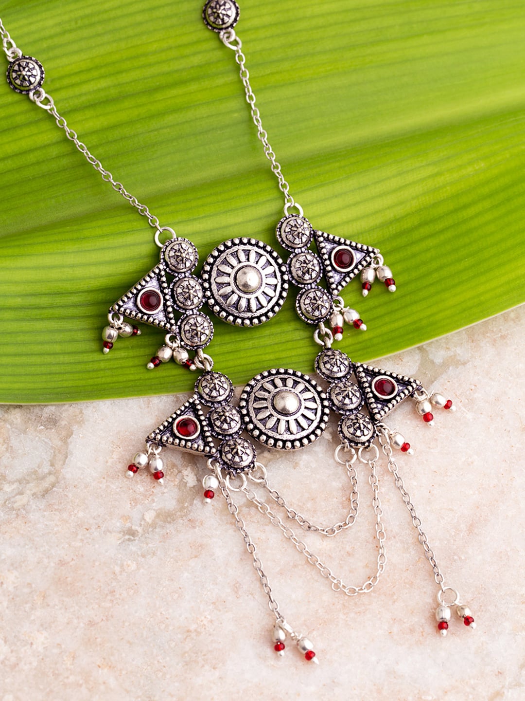 Voylla Silver-Plated Handcrafted Necklace Price in India