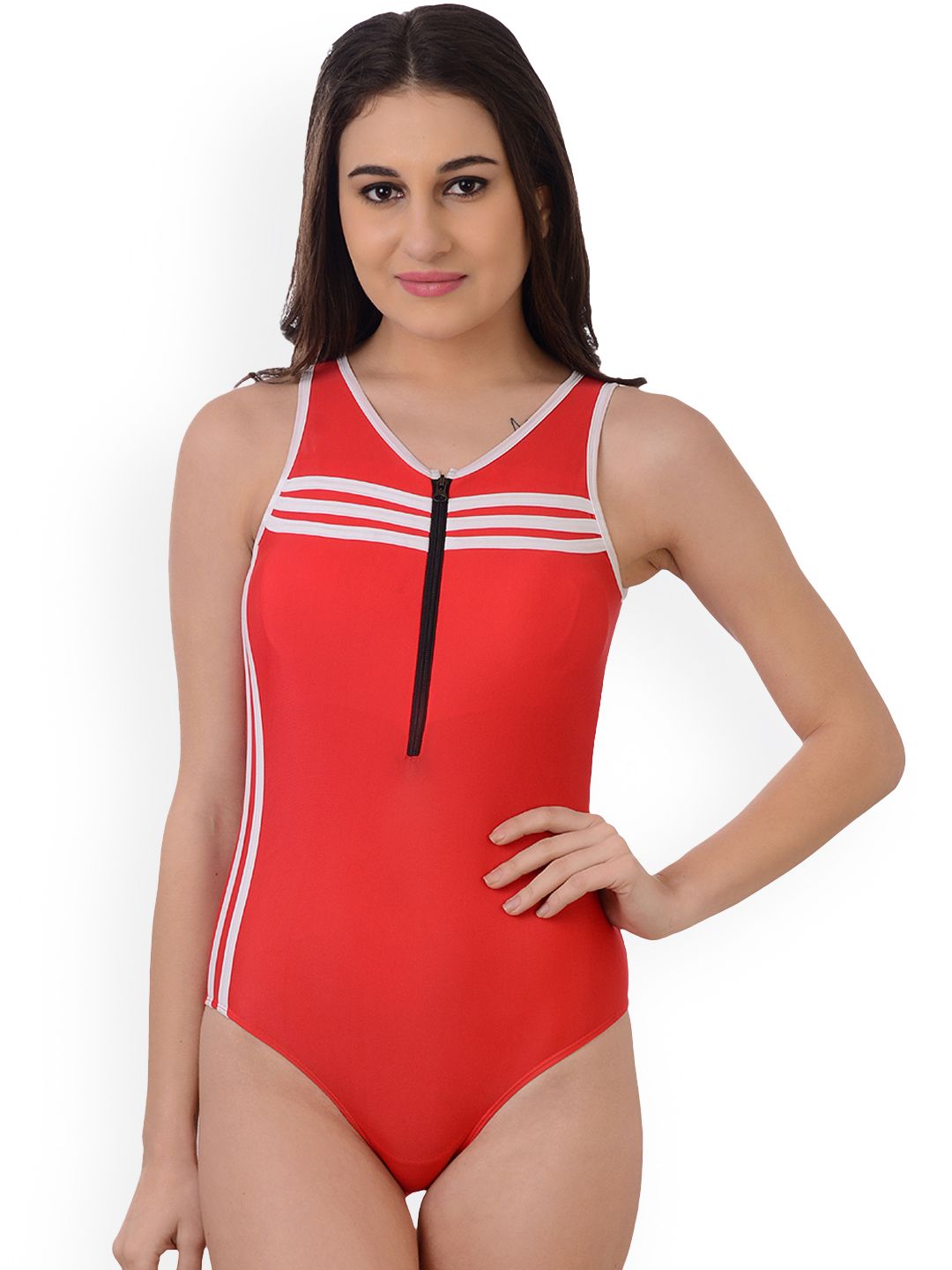 Da Intimo Red Solid Swimwear DIS-159 Price in India