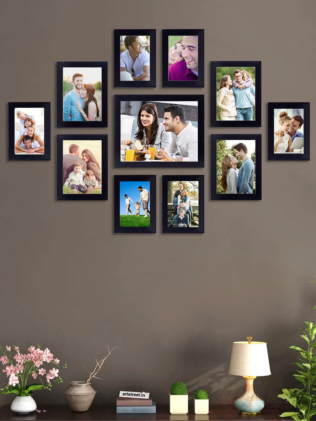 Art Street Set of 11 Black Solid Individual Photo Frames Price in India