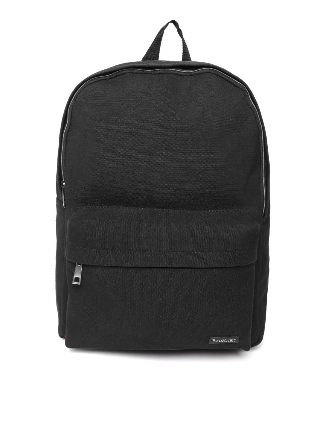 BAD HABIT Unisex Black Solid Laptop Backpack Price in India