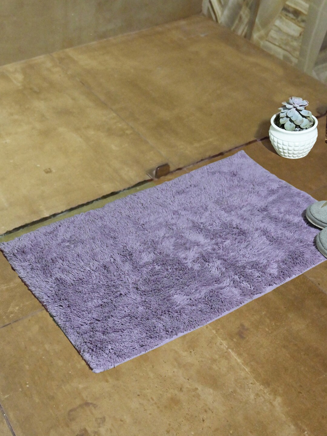 Avira Home Purple Solid 1500GSM Cotton Bath Mat Price in India