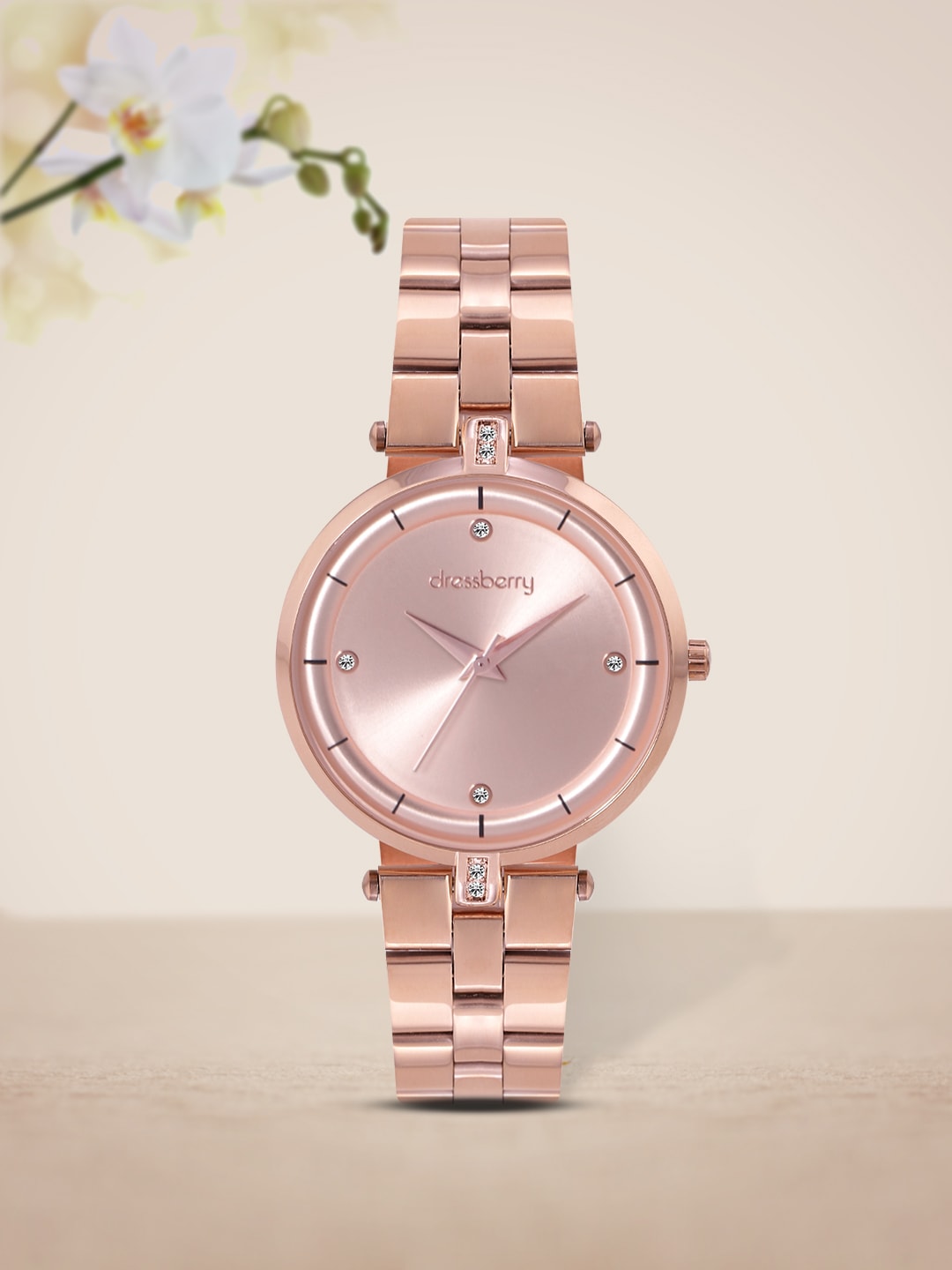 DressBerry Women Rose Gold-Toned Analogue Watch MFB-PN-MF0120L.01 Price in India