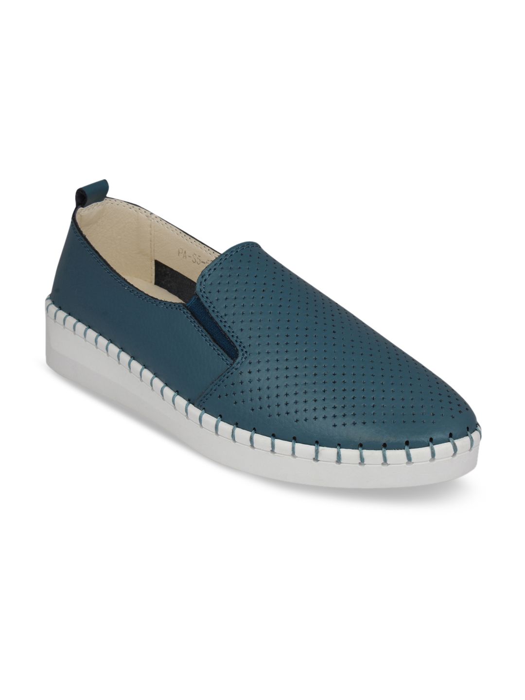 pelle albero Women Teal Blue Slip-On Sneakers Price in India