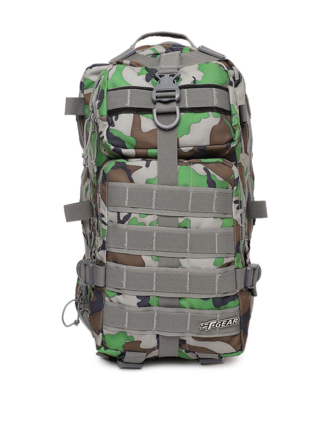 F Gear Unisex Green & Grey Backpack Price in India