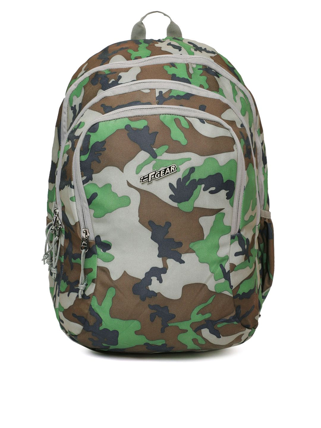 F Gear Unisex Green & Grey Printed Backpack Price in India